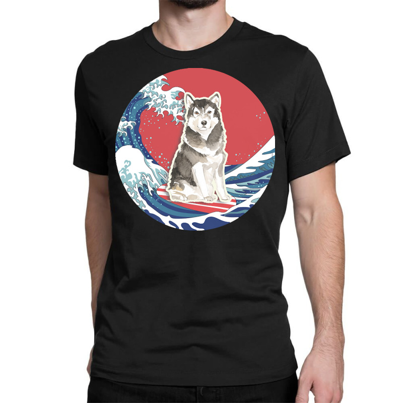 Alaskan Malamute T  Shirt Alaskan Malamute Gifts   Ocean Waves Surfing Classic T-shirt | Artistshot