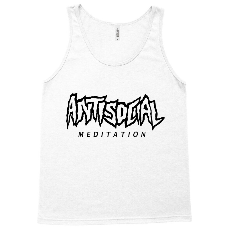 Antisocial Meditation Font [tw] Tank Top by cicamarlikan | Artistshot