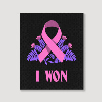 Breast Cancer Awareness Month T  Shirt Survivor Breast Cancer Awarenes Portrait Canvas Print | Artistshot