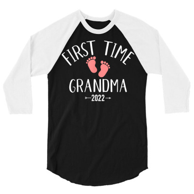 First Time Grandma 2022 For Granny To Be T Shirt 3/4 Sleeve Shirt Designed By Tarafeli