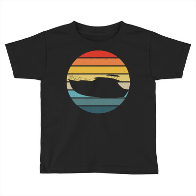 Boat T  Shirt Boat Trip Silhouette On A Distressed Retro Sunset Produc Toddler T-shirt Designed By Palehulking