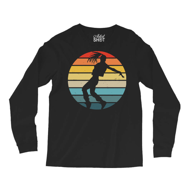 Break Dance Hip Hop T  Shirt Breakdance Dancer Silhouette On A Distres Long Sleeve Shirts by palehulking | Artistshot