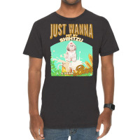 Shihtzu T  Shirt Dog Owner, Just Wanna Pet My Shihtzu & Drink Beer Gif Vintage T-shirt | Artistshot