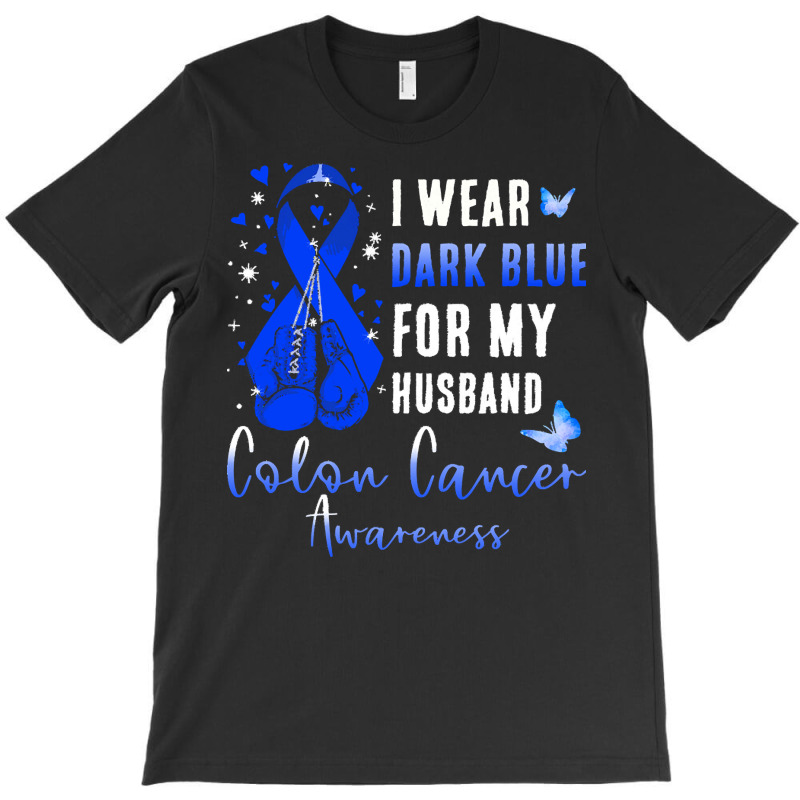 I Wear Dark Blue For My Husband T  Shirt I Wear Dark Blue For My Husba T-shirt | Artistshot