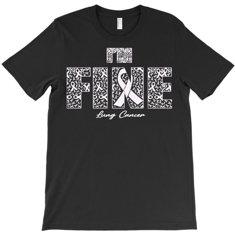 Lung Cancer Awareness T  Shirt Lung Cancer Awareness Fine Ribbons   In T-shirt | Artistshot