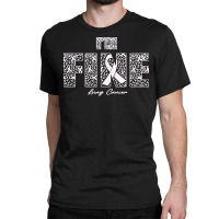 Lung Cancer Awareness T  Shirt Lung Cancer Awareness Fine Ribbons   In Classic T-shirt | Artistshot