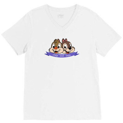 Chip And Dale V-neck Tee Designed By Cartoon
