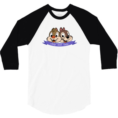 Chip And Dale 3/4 Sleeve Shirt Designed By Cartoon
