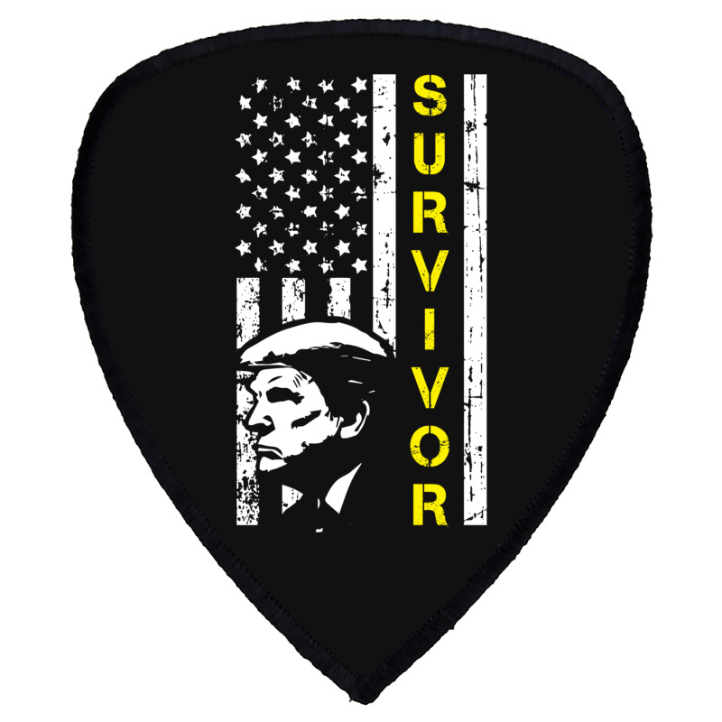 Anti Trump Survivor American Flag Shield S Patch | Artistshot