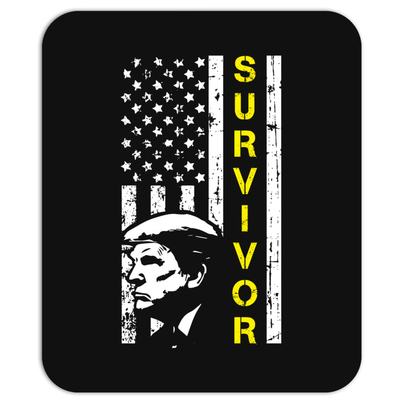 Anti Trump Survivor American Flag Mousepad | Artistshot