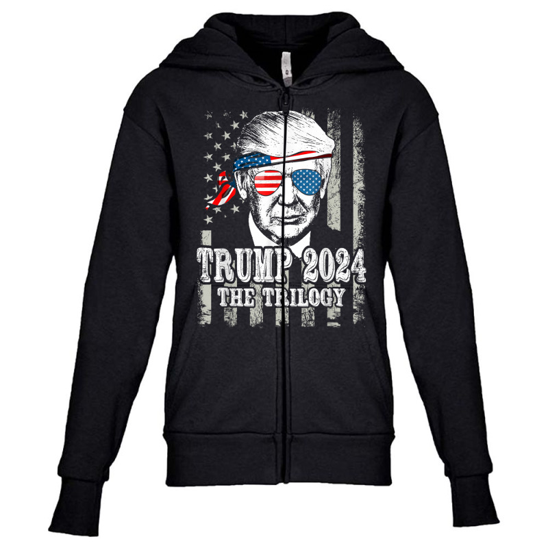 Trump 2024 The Trilogy Youth Zipper Hoodie | Artistshot