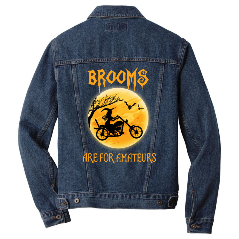 Brooms Are For Amateurs Men Denim Jacket by hoainv | Artistshot