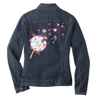 Dandelion T  Shirt Dandelion Flamingo Cute Flamingos T  Shirt Ladies Denim Jacket | Artistshot