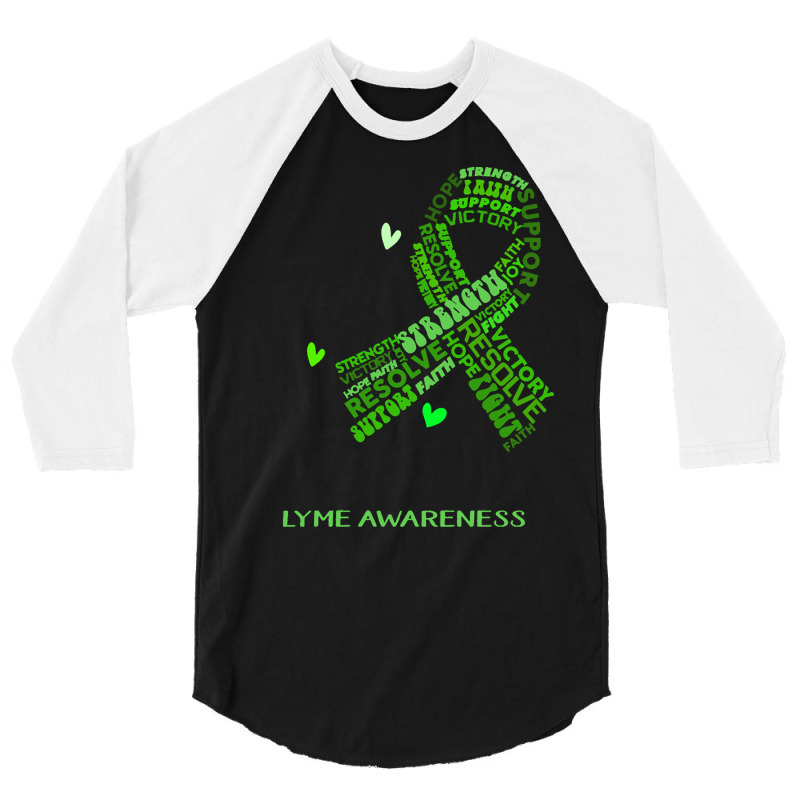 Lyme Awareness T  Shirt Lyme Awareness Her Fight Is Our Fight 2 3/4 Sleeve Shirt | Artistshot