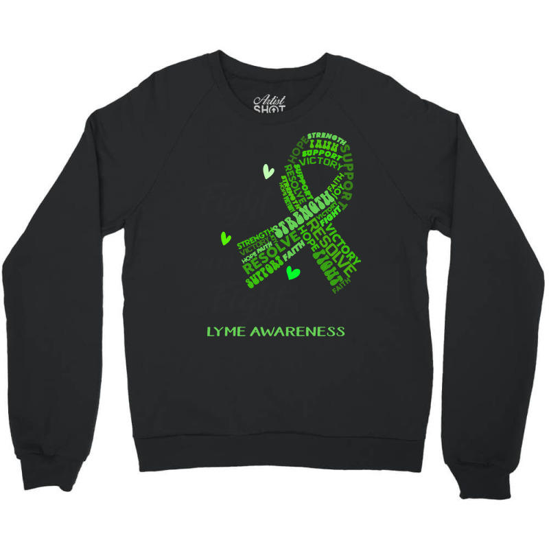 Lyme Awareness T  Shirt Lyme Awareness Her Fight Is Our Fight 2 Crewneck Sweatshirt | Artistshot