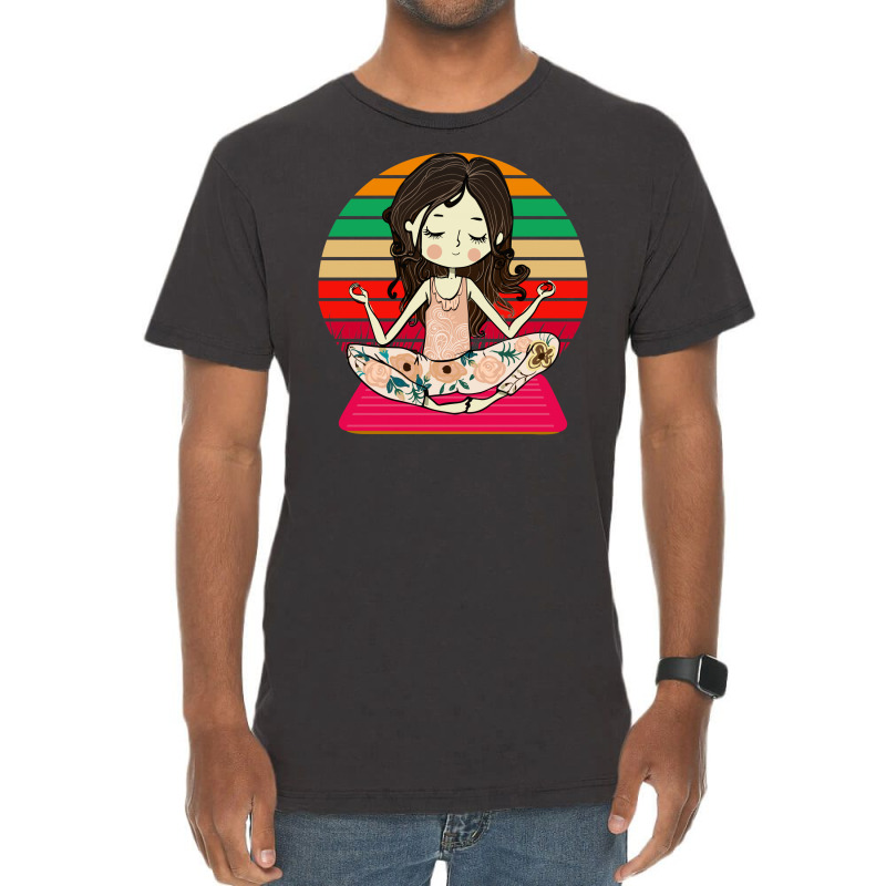 Namaste Girl Vintage T-Shirt by tiococacola | Artistshot