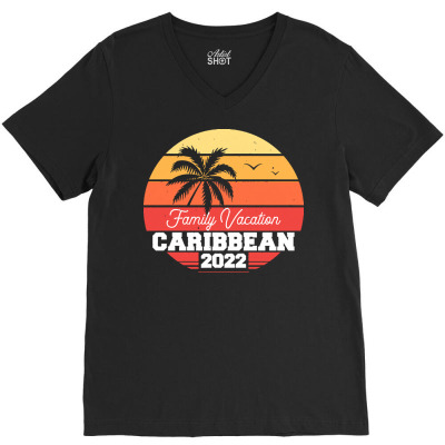 Caribbean T  Shirt Caribbean 2022 Family Vacation T  Shirt V-neck Tee Designed By Hermanceline
