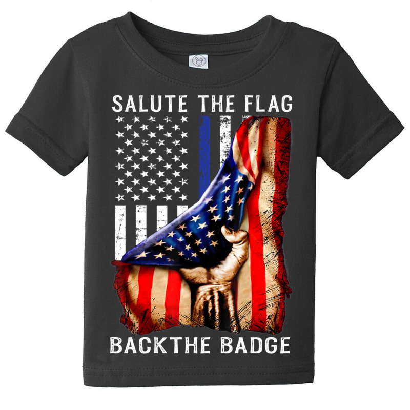 Salute The Flag Back The Badge Baby Tee by kakashop | Artistshot