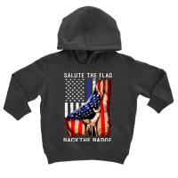 Salute The Flag Back The Badge Toddler Hoodie | Artistshot