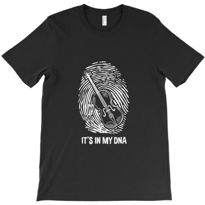 Violin Fingerprint Dna 01 T-shirt Designed By Entis Sutisna