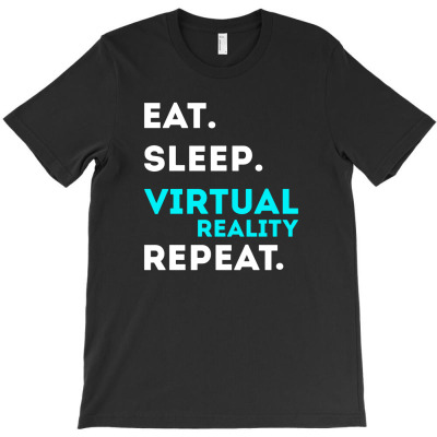 Virtual Cute Sleep Reality Gaming Eat T-shirt Designed By Entis Sutisna