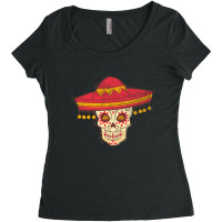 Mexican Skull Women's Triblend Scoop T-shirt | Artistshot