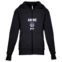 Anime Boy White Youth Zipper Hoodie | Artistshot