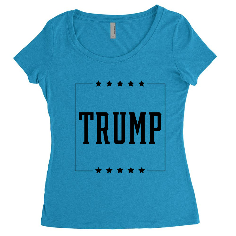 Donald Trump President 2020 - Usa Flag Gift Political Women's Triblend Scoop T-shirt by Diogo Calheiros | Artistshot