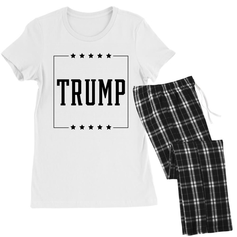 Donald Trump President 2020 - Usa Flag Gift Political Women's Pajamas Set by Diogo Calheiros | Artistshot