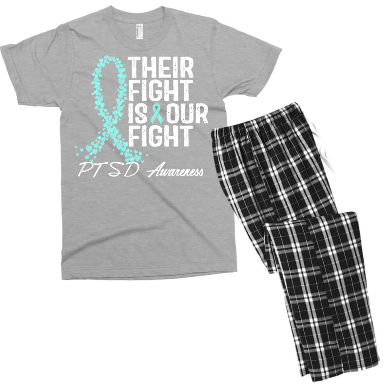 Ptsd Awareness T  Shirt Their Fight Is Our Fight P T S D Awareness T Men's T-shirt Pajama Set | Artistshot