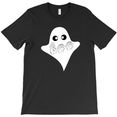 Custom Boo Asl Sign Language Funny Ghost Halloween Tshirt T-shirt By ...