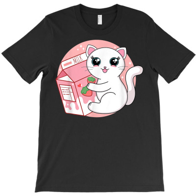 Anime Kawaii Cat Strawberry Milk Women Men Teen Boy Girl Kid T Shirt T-shirt Designed By Natallila