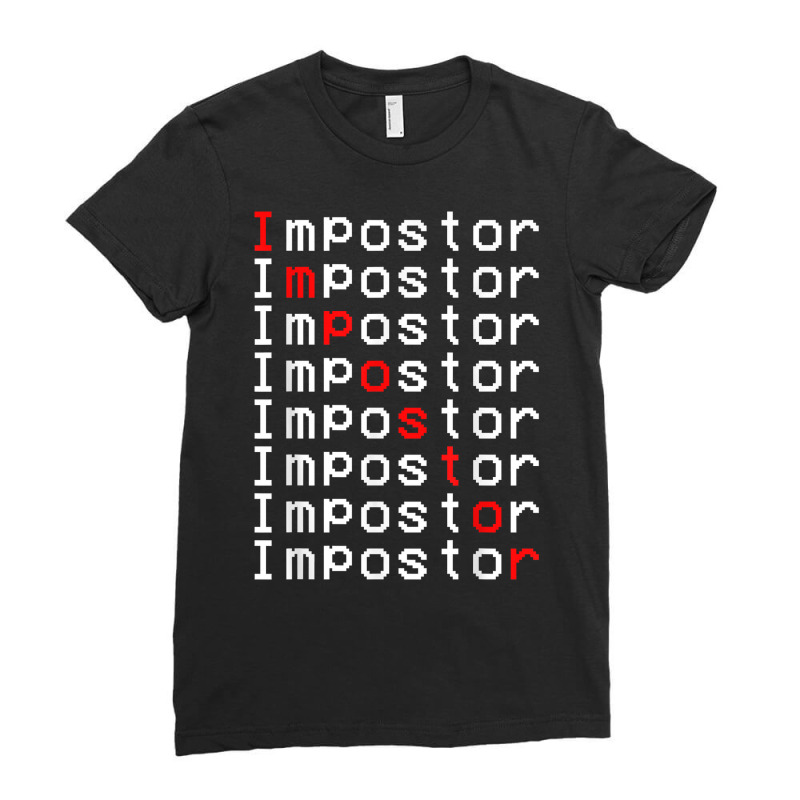 Impostor Repeated Gift Video Gamer Shirt Impostor Kinda Sus T Shirt Ladies Fitted T-Shirt by towamingle | Artistshot