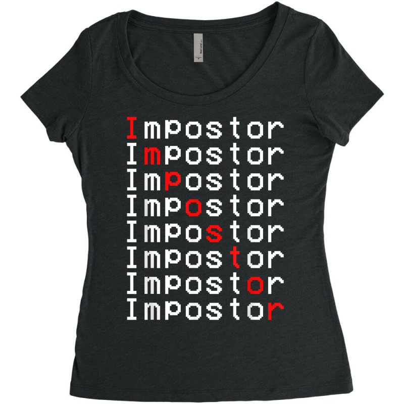 Impostor Repeated Gift Video Gamer Shirt Impostor Kinda Sus T Shirt Women's Triblend Scoop T-shirt by towamingle | Artistshot