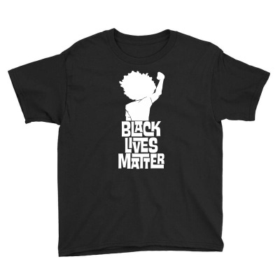Black Lives Matter Power Youth Tee Designed By Tiococacola