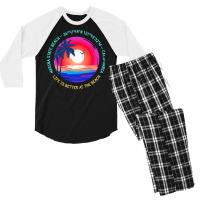 Marina State Beach T  Shirt Marina State Beach, California T  Shirt Men's 3/4 Sleeve Pajama Set | Artistshot