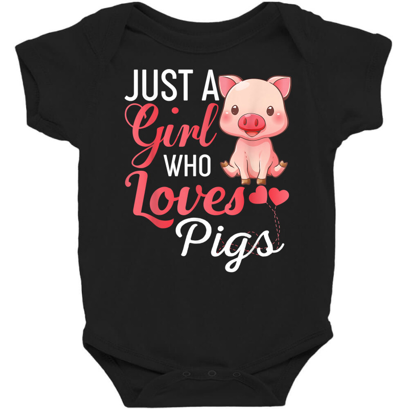 Just A Girl Who Loves Pigs Shirt Funny Pig Gift T Shirt Baby Bodysuit | Artistshot