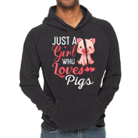 Just A Girl Who Loves Pigs Shirt Funny Pig Gift T Shirt Vintage Hoodie | Artistshot