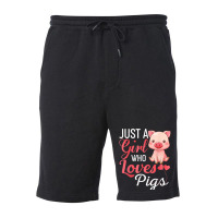 Just A Girl Who Loves Pigs Shirt Funny Pig Gift T Shirt Fleece Short | Artistshot