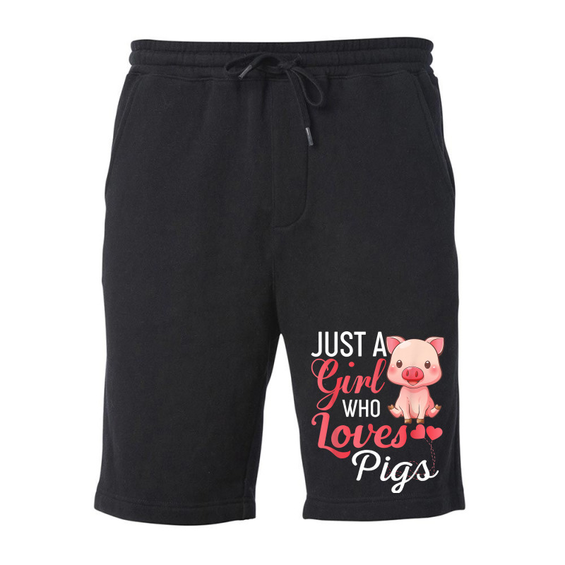 Just A Girl Who Loves Pigs Shirt Funny Pig Gift T Shirt Fleece Short | Artistshot