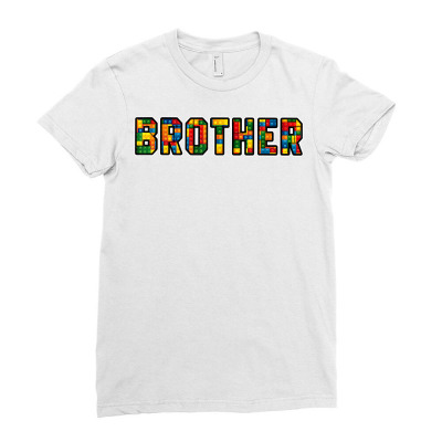 Brick Builder Funny Blocks Master Builder Brother T Shirt Ladies Fitted T-shirt Designed By Lucian12