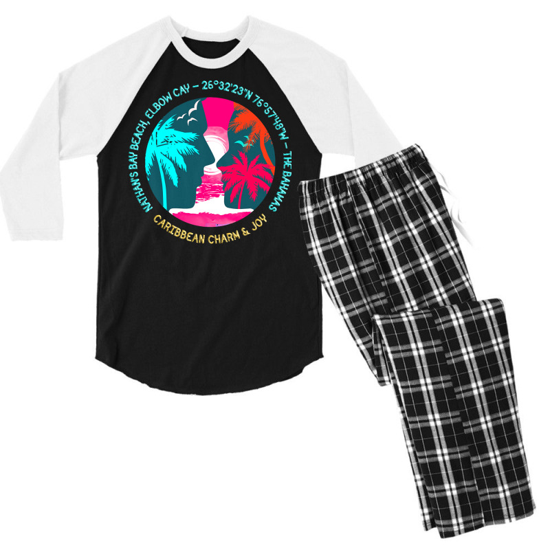 Nathans Bay Beach T  Shirt Nathan’s Bay Beach, Elbow Cay, The Bahama Men's 3/4 Sleeve Pajama Set by schillerelroy788 | Artistshot