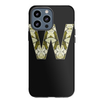 Letter W T  Shirt Letter W Monogram Olive Green Abstract Pattern Paint Iphone 13 Pro Max Case | Artistshot