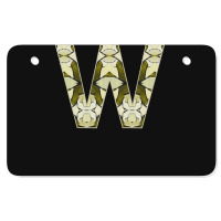 Letter W T  Shirt Letter W Monogram Olive Green Abstract Pattern Paint Atv License Plate | Artistshot