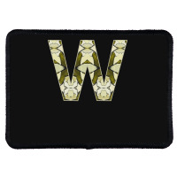 Letter W T  Shirt Letter W Monogram Olive Green Abstract Pattern Paint Rectangle Patch | Artistshot