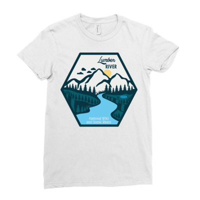 Lumber River, National Wild And Scenic River Ladies Fitted T-shirt Designed By Deliastore