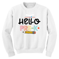 Hello Pre K Black Youth Sweatshirt | Artistshot