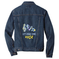 Lets Make Some Noise Music Notes Men Denim Jacket | Artistshot