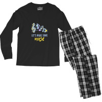 Lets Make Some Noise Music Notes Men's Long Sleeve Pajama Set | Artistshot