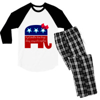 A Girl Should Be Classy Sassy And Republican  Classic T S Men's 3/4 Sleeve Pajama Set | Artistshot